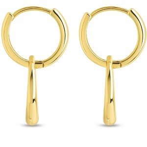 SHINE by Sterling Forever Tommy Link Drop Hoop Earrings - 1 of 3
