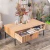 Nordlys Solid Wood and Metal Coffee Table Classic Style Living Room - 3 of 4