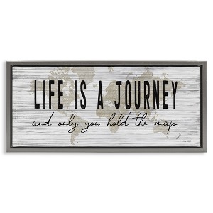 Stupell Industries Life Is a Journey Rustic World Map, 31" x 14" - 1 of 4