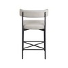 Meridian Furniture,Rivage Beige Durable Linen Textured Fabric Stool, Set of 2 - 2 of 4