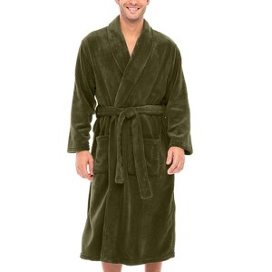 ADR Plush Fleece Men's Robe, Soft Cozy Warm Men's Bathrobe, Bath Robe - 1 of 3