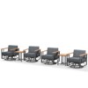 Outdoor Swivel Rocker Patio Chairs High Back Wicker Patio Furniture - 3 of 4
