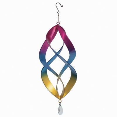 Transpac Metal 21 in. Multicolor Summer Mesmerizing Rainbow Wind Chime