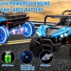 Blue 24V Kids Ride on Car,24v Powerful Dual-Seat Kids Ride-on UTV with Parent Remote Control, 3 Driving Modes, LED Headlights, Music Player & Storage - 3 of 4