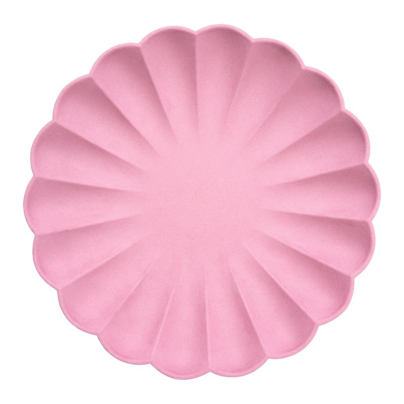 Meri Meri Large Bubblegum Pink Compostable Plates (Pack of 8), 1 of 4