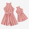 PATPAT Family Matching Outfits Mommy and Me Polka Dots Women Girls Jumpsuits  Vacation Summer  Halter Rompers - 2 of 4