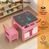 Kids Table and 2 Chairs Set, 4-in-1 Kids Activity Table and 2 Chairs Set, Detachable Tabletop, Multifunctional Toddler Furniture - 3 of 4