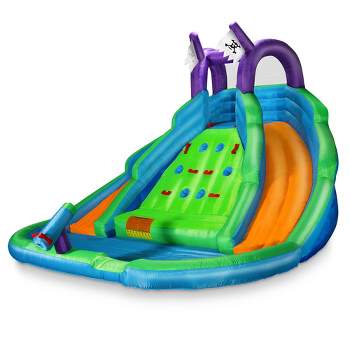 Cloud 9 Bounce House with Climbing Wall, Water Slide and Pool - Inflatable Bouncer with Blower