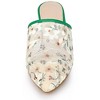 Allegra K Women's Lace Mesh Floral Embroidered Stiletto Heels Slide Mules - 2 of 4