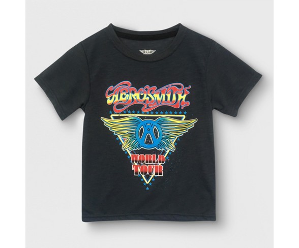 Toddler Boys' Aerosmith Short Sleeve T-Shirt - Black 12M