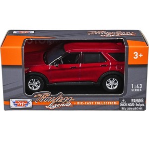2023 Ford Explorer Red Metallic "Timeless Legends" Series 1/43 Diecast Model Car by Motormax - 1 of 3