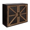 Kate & Laurel All Things Decor Mace Farmhouse Wall Mounted Cabinet with Glass Doors Decor Storage - 2 of 4