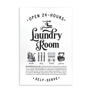 Stupell Industries Vintage Laundry Room Definition Wash Dry Fold, 13" x 19" - 1 of 4