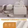 103.5'' L-Shaped Sectional Sofas, Modern Modular Corduroy Couch with Deep Seat for Living Room and Bedroom, No Assembly Required - 4 of 4