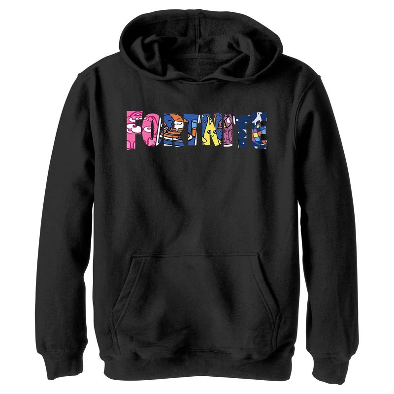 Boy's Fortnite Classic Logo Character Fill Pull Over Hoodie, 1 of 5