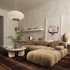 TOV Furniture Calliope Performance Velvet Modular Ottoman in  Cafe Au Lait - 2 of 4