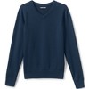 Lands' End School Uniform Kids Cotton Modal Fine Gauge V-neck Sweater - 2 of 3