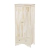 Wooden Color 2 Doors 1 Drawer Armoire - 3 of 4