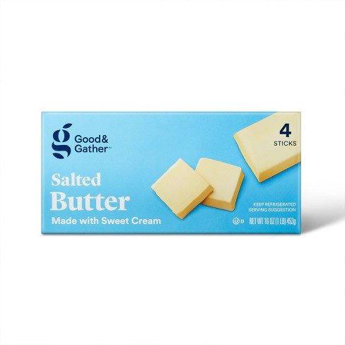 Great Value Sweet Cream Unsalted Butter Sticks, 4 Count,16 oz