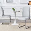 CAVINAS Modern Luxury Simple Arch Chair, PU High Resilience Dining Chair with Crazy Horse Texture and Arched Metal Leg - 2 of 4
