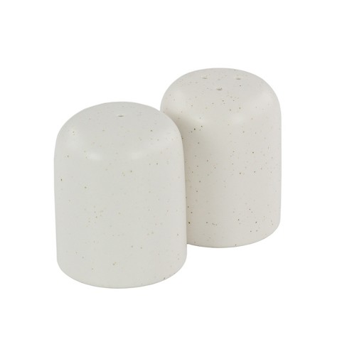 Gibson Our Table Landon 2.3 Inch Stoneware Salt and Pepper Shaker Set