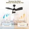 Warmiplanet 30"  Ceiling Fans with Lights and Remote Control,DC Motor, Black, 3 Blades - 3 of 4