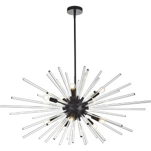 Elegant Lighting Sienna 10 - Light Pendant in  Black - 1 of 4