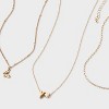 Girls' Initial with Choker and Layered Necklace Set - art class™ Gold - 3 of 3