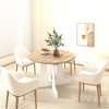 Vynxaria Expandable Dining Tables - White Oval Top with X-Shaped Base - 4 of 4
