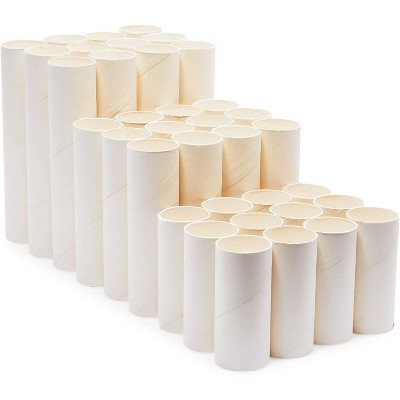 Bright Creations 36-Pack White Cardboard Tubes for Arts and Crafts, DIY Craft Paper Roll (3 Sizes)