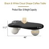 40 Inch MDF Cloud Shaped Coffee Table With 3 Ball Legs,Coffee Table Decor Ideas,Coffee Table Unique-Cuddlewood - 4 of 4