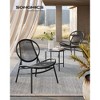 Patio Furniture Set 3 Pieces, Garden Bistro Set, Acapulco Chairs, Outdoor Seating, Side Table and 2 Chairs - 3 of 4