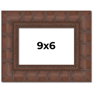 PosterPalooza | 9x6 Wide Bamboo Picture Frame, UV Acrylic, 4 Finishes - Brown, Black, Silver, and Natural - 1 of 4