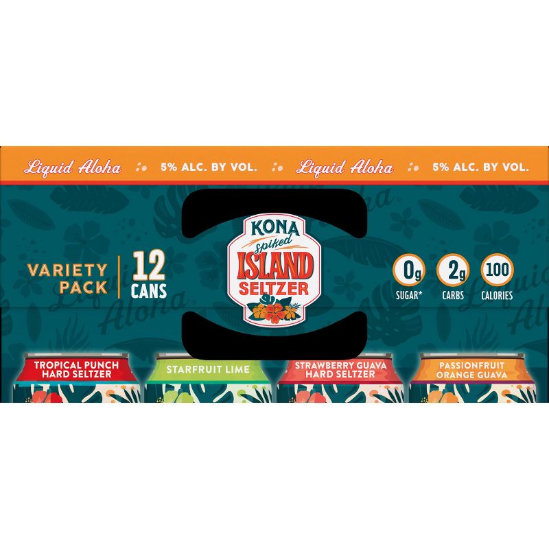 Kona Spiked Island Hard Seltzer Variety Pack - 12pk/12 fl oz Cans, 5 of 7