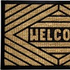 HomeRoots 18" X 30" Brown and Black Rubber Welcome Outdoor Door Mat - 4 of 4