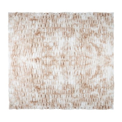 Cream Queen Ruched Faux Fur Machine Washable Blanket