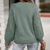 Women's Beige Cozy Chic Knitted Sweater with Lace Details - Cupshe - 3 of 4