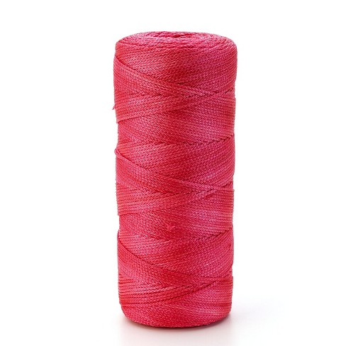 Mutual Industries Nylon Mason Twine, 1/2 lb. Twisted, 18 x 550 ft., Glo Pink (Pack of 6)