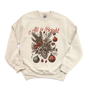 Simply Sage Market Women's Graphic Sweatshirt All Is Bright Pinecone - 1 of 4