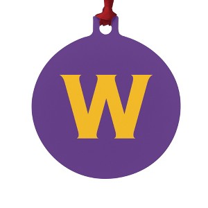 Williams College Primary Logo Aluminum Holiday Christmas Tree Ornament  3.0" (7.6 cm) x 3.37" (8.6 cm) - 1 of 4
