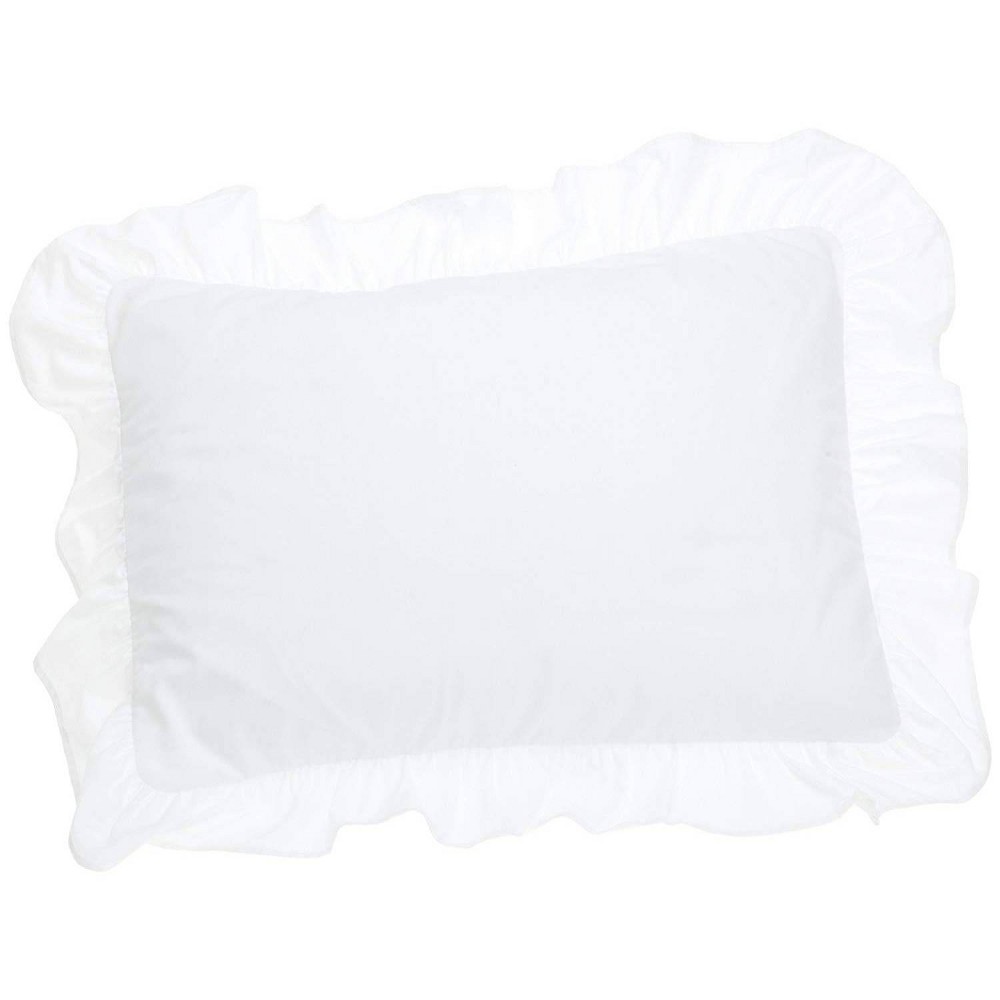 Photos - Pillowcase 2pk Standard Ruffled Pillow Sham White - Fresh Ideas