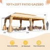 EROMMY 20 Ft. W x 10 Ft. D Metal Canopy - 3 of 4