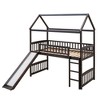 Twin Loft Bed with Slide, House Bed with Slide,White - 4 of 4