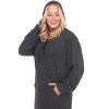 Women's Plus Size Hoodie Sweatshirt Dress - White Mark - 2 of 3