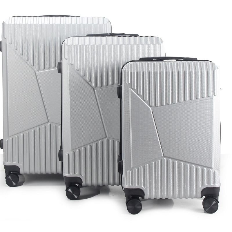 Mirage Luggage Melinda ABS Hard shell Lightweight 360 Dual Spinning Wheels Combo Lock 3 Piece Luggage Set, 3 of 6