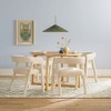 Saracina Home 5pc Round Dining Table Set with Fully Upholstered Solid Wood Chairs - 3 of 4