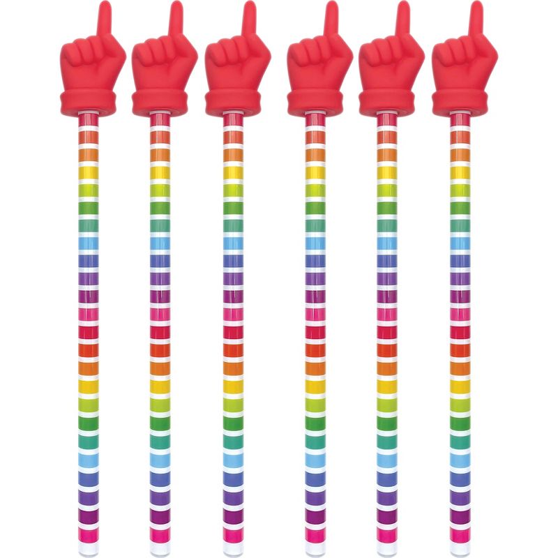 Teacher Created Resources® Colorful Stripes Hand Pointer, Pack of 6, 1 of 4