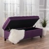 XINGHANZHENXUAN Storage Ottoman with Birch Legs, Fabric Upholstered Bench for Living Room Storage & Seating - 4 of 4