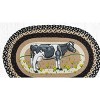 Earth Rugs Cow in Field Oval Patch Tread 20"x30" – Rustic Farmhouse Braided Jute Rug with Country Livestock Design - 3 of 3