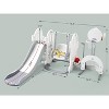 7 in 1 Toddler Slide and Swing Set, Kids Freestanding Slide Climber with Adjustable Swing and Basketball Hoop, Soccer Golf and Ring Toss Game - 2 of 4